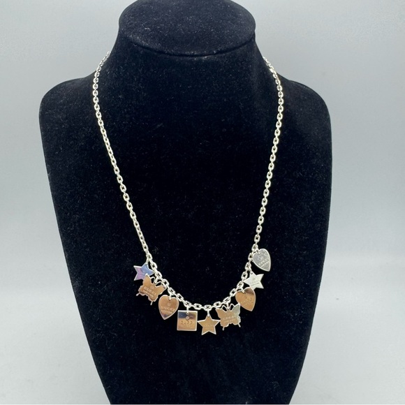 Gucci Trademark Sterling Silver Multi Charm Necklace NEW - Picture 4 of 8